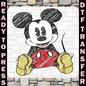 Disney Classic Mickey Mouse DTF Transfers, Vintage Mickey Ready To Press, Funny Disney Heat Transfer, Disneyland Holiday Vacation Iron On