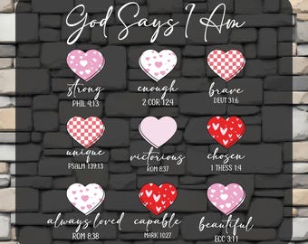 God Says I Am Christian Dtf, Heat Transfer, Ready To Press, Religious Iron On