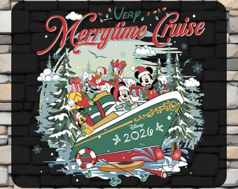 Disney Very Merrytime Cruise DTF Transfers, 2026 Christmas Shirt Print, Ready To Press