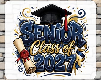 Senior Class Of 2027 Dtf Transfer, Iron On, Ready To Press, Shirt Print