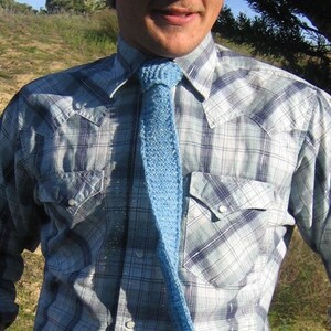 CUSTOM Hand Knit Necktie Mens or Womens image 2