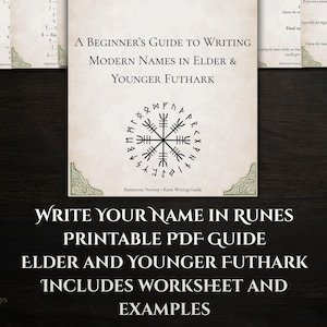 Escribe tu nombre en runas, guía de escritura rúnica, Futhark antiguo y joven (PDF)