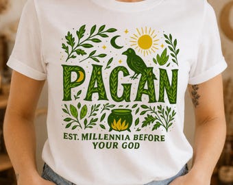 Camiseta Bruxa, Camiseta Botânica com Flores Silvestres, Estampa de Corvo, Arte Popular da Natureza, Estilo Cottagecore Pagão, Blusa Caprichosa