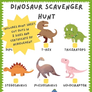 Dinosaur Scavenger Hunt | Printable Activity for Kids