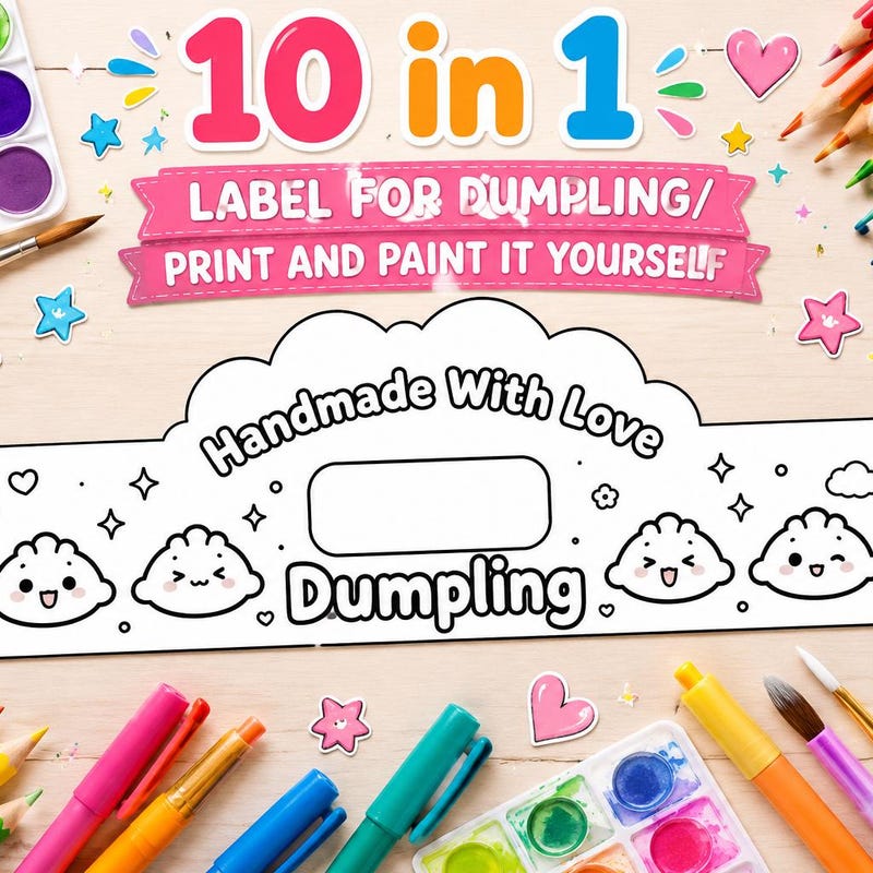 Mini Dumpling Label Dumpling Squishy Labels - Etsy