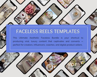 Plantillas de Canva para Instagram Reels / Redes sociales sin rostro (Descarga digital)