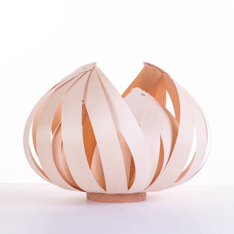 Sol Large Wood veneer lamp Maple