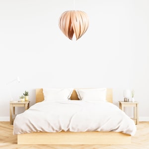 Medium and Unique Handmade Suspension Lamp Wood Lamp decor Lamp Wooden
