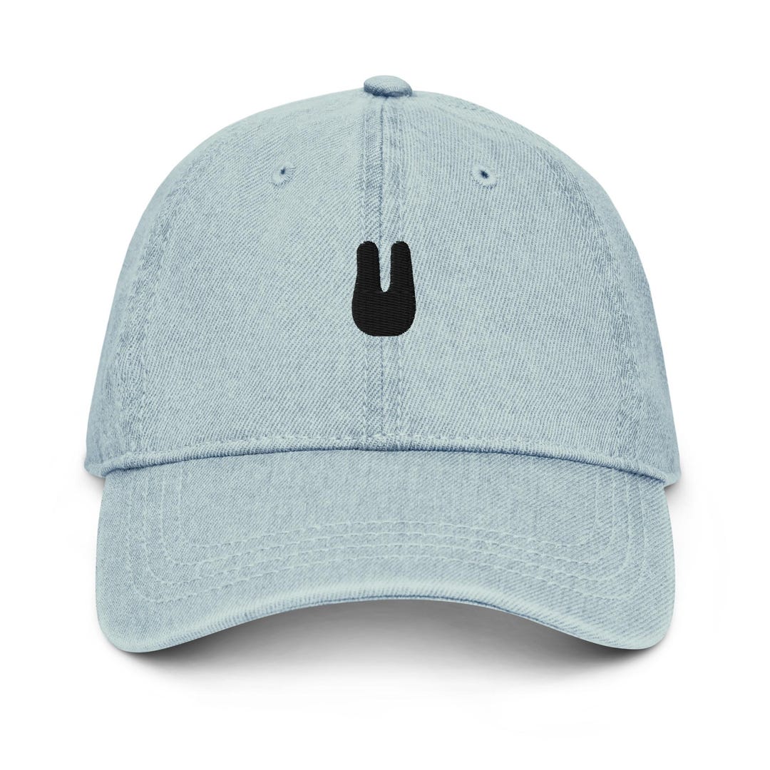 U Label Cap Bubble Letter U Initial Cap, Personalized Embroidered Baseball Cap ...