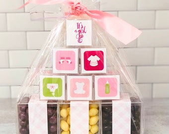Baby Girl Candy Tower, It's a Girl Gift, Baby Shower Display, Kosher