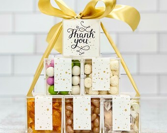 Thank You Candy Tower, Candy Gift, Gold Stars, Kosher