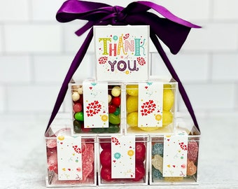 Thank You Whimsical Candy Tower, Candy Gift, Birthday Gift, Kosher