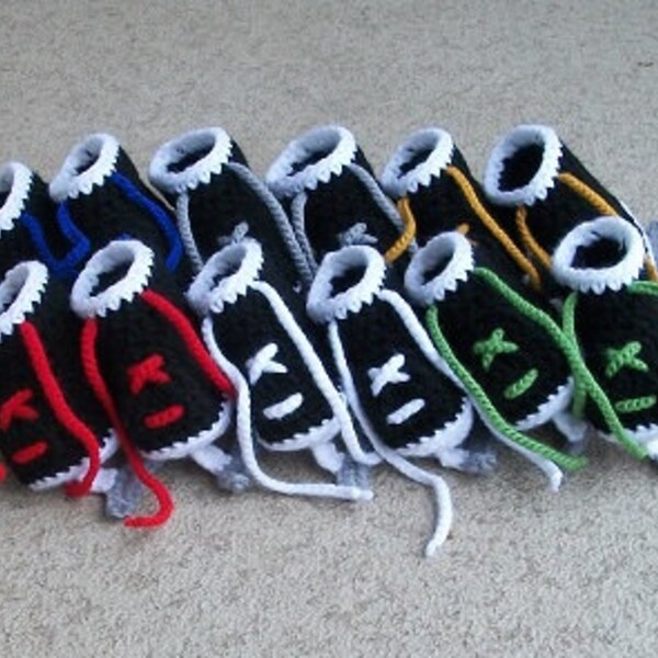 ON SALE! Baby Hockey Skates,Skate Booties,Newborn Photo Prop,Twins Hockey Skates, Crochet Baby Booties, Baby Hockey Outfit