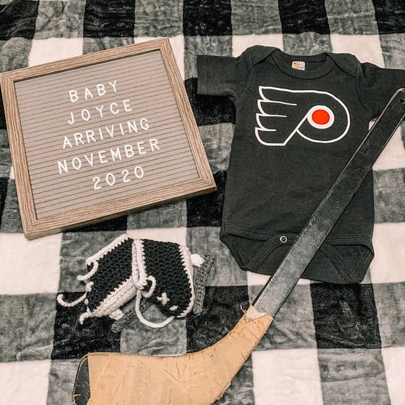 Baby Hockey Skates Baby Hockey Pregnancy Reveal Etsy