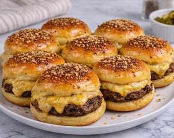 mini cheeseburger sliders (Instant PDF Download)