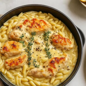 Creamy Chicken Orzo Recipe: Easy Family Dinner (PDF Download)