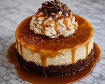 Decadent Caramel Mocha Dream Cheesecake (Instant PDF Download)