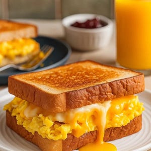 Best recipe for Morning Delight: Fluffy Egg & Cheese Breakfast Sandwich . Instant PDF Download, family recipe book, Easy recipes