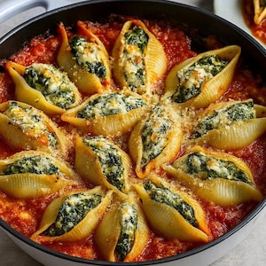 Creamy Spinach Ricotta Stuffed Shells Recipe: Instant PDF Download