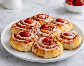 Dreamy Strawberry Cheesecake Cinnamon Swirl Rolls (Instant PDF Download)