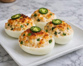 Fiery Jalapeño Deviled Eggs Delight (Instant PDF Download)