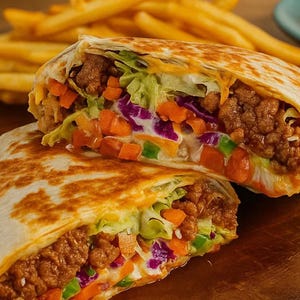 Best recipe for Cheesy Beef & Crispy Fries Burritos. Instant PDF Download, family recipe book, Easy recipe