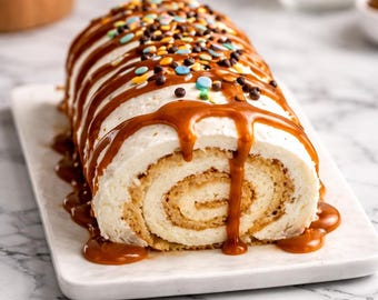 Golden Caramel Cream Cake (Instant PDF Download)