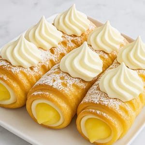 Zesty Sunshine Lemon Meringue Cannoli Delight (Instant PDF Download)