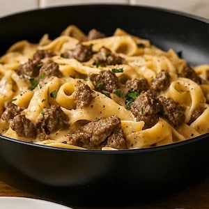 One-Pot Creamy Beef Pasta Recipe: Instant PDF Download