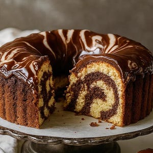 Elegant Marble Cake Recipe: Easy Family Baking (PDF Download)