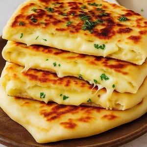 Best recipe for Cheesy Herb-Stuffed Naan Bread. Instant PDF Download, family recipe book, Easy recipe