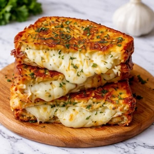 Grilled cheese au pain doré à l'ail (téléchargement PDF instantané)