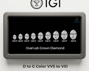 Oval Cut Eco Friendly Diamond | 1.00 To 5.00 CT Each Lab Grown Diamond For Engagement Gift | IGI Certified Diamond For Jewelry Making