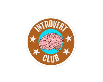 Introvert Club Vinyl Sticker – Funny Laptop & Water Bottle Decal
