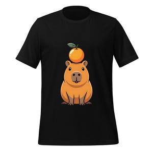 Cute Capybara With Orange | Funny Capybara Digital PNG for Shirts, Hoodies & Wall Art