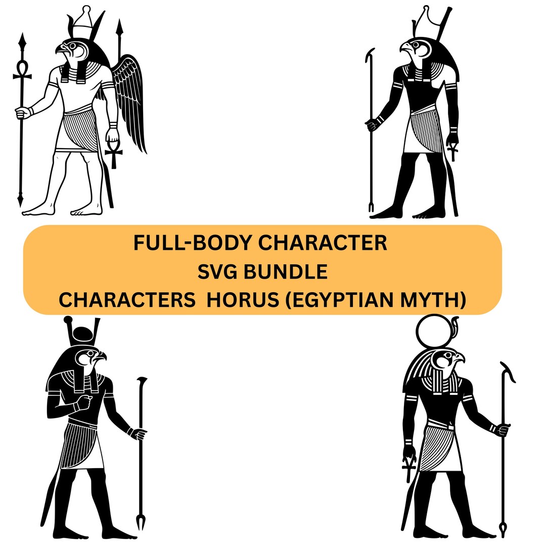 Horus Egyptian Myth SVG Bundle | Ancient God Clipart | 300 DPI PNG ...