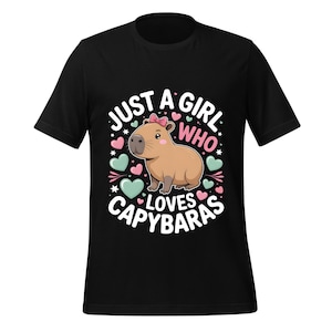 Just A Girl Who Loves Capybaras | Cute Capybara Digital PNG for Shirts, Hoodies and Wall Art