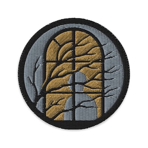 Broderilapp med spöklikt fönster • Inspirerad av Wuthering Heights • Stryk-på eller sy-på • Litterär present till fans av klassiska romaner