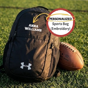 Personalized Sports Backpack| Embroidered Sports Backpack | Personalized Names and Numbers for Athletes