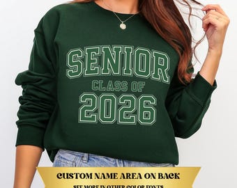 Class of 2026 Senior Sweatshirt: Unisex Gildan Crewneck