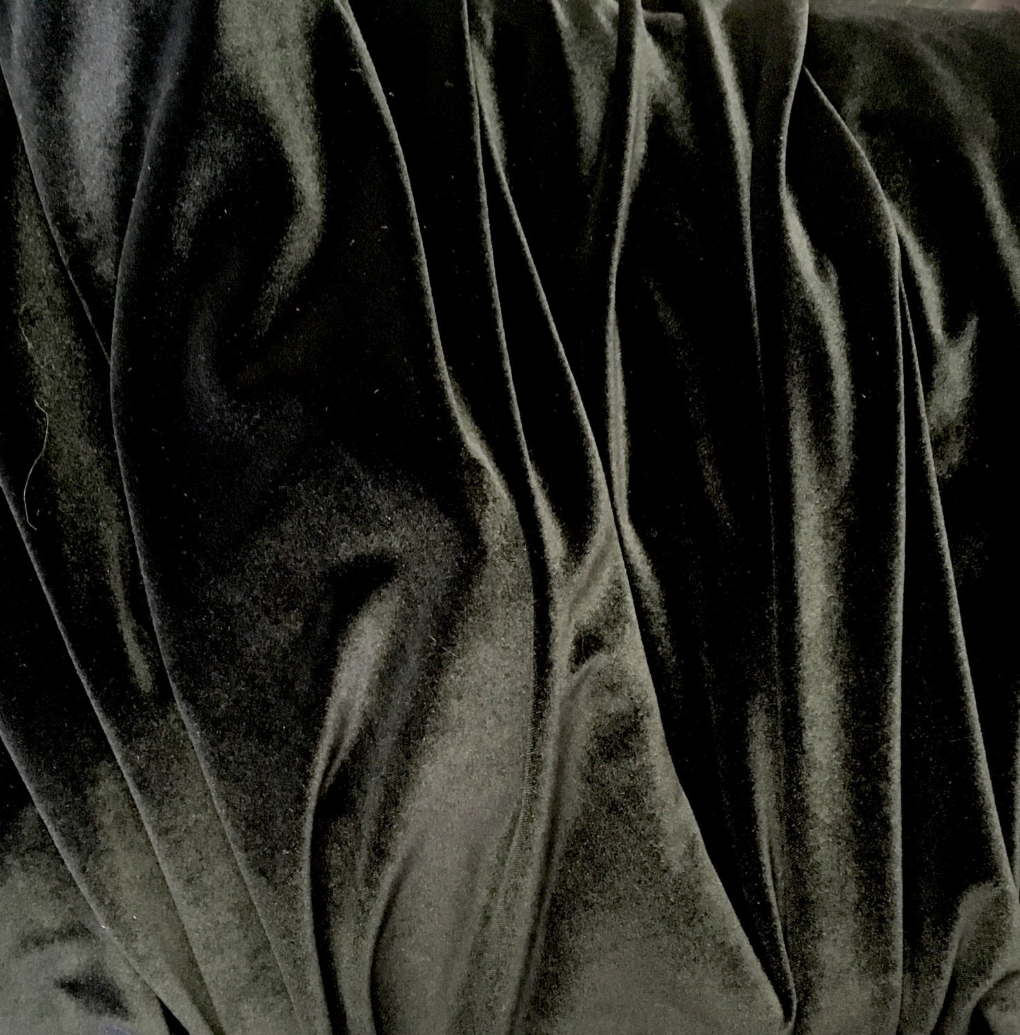 Black- 4-Way Stretch Velvet Fabric, image size:1478x1500