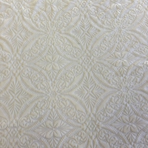 4-Way Stretch Burnout Velvet - White Lili