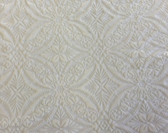 4-Way Stretch Burnout Velvet - White Lili
