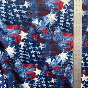 4-Way Stretch Printed Spandex Fabric - Americana