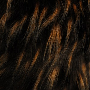 60&quot; Wide Spiked Faux Fur Fabric - Brown/Tan
