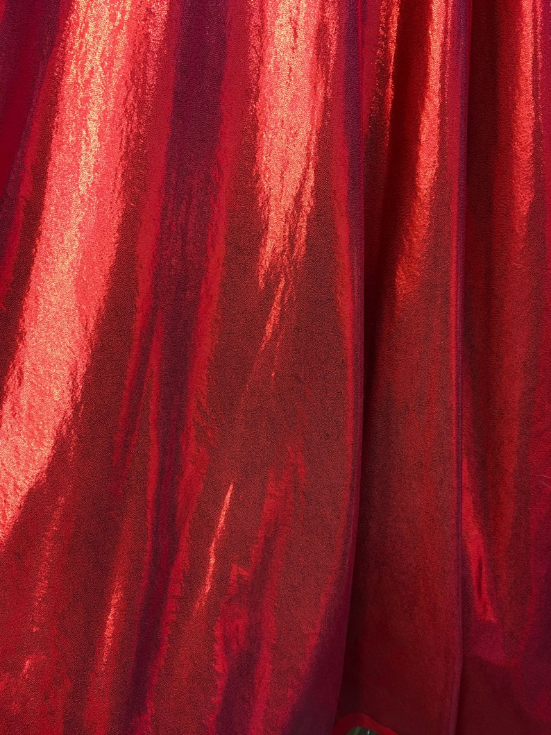 4-way Stretch Mystique Metallic Spandex Fabric Red - Etsy