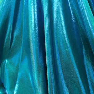 4-Way Stretch Mystique Metallic Spandex Fabric - Turquoise