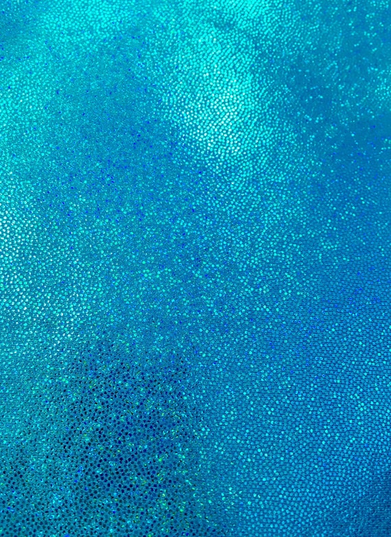 4-Way Stretch Holographic Mystique Spandex Fabric - Turquoise