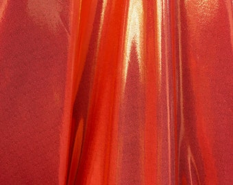 4-Way Stretch Mystique Metallic Spandex Fabric - Orange