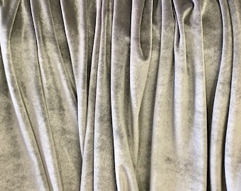 4-Way Stretch Velvet Fabric - Silver